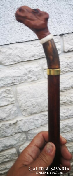 Leàraztam figural grip - bone walking stick walking stick dagger stick hunter nice piece of wood good grip