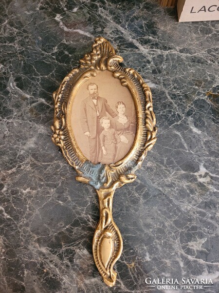 Antique copper mirror, picture frame