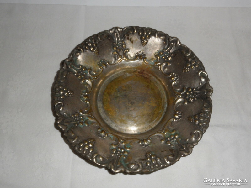 Old metal bowl serving