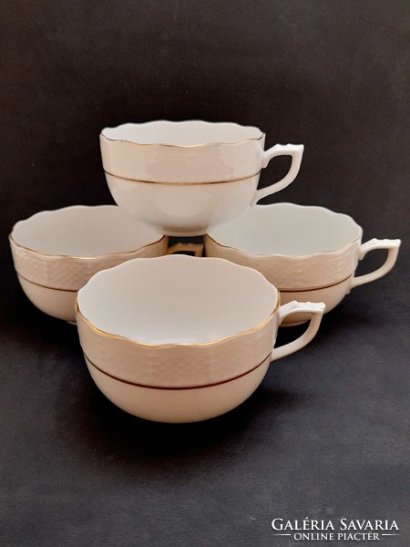Herend white-gold teacups, 4 in one