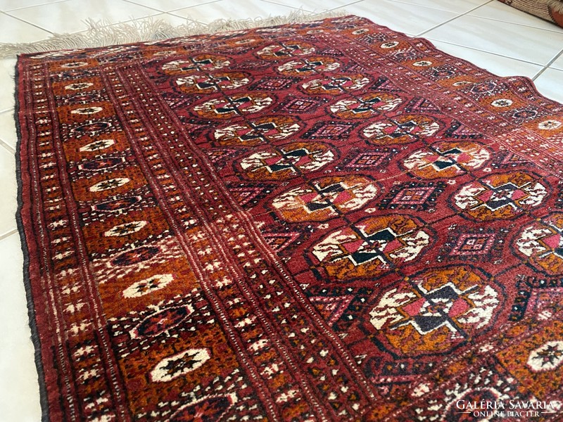 Semi antique Turkmen tekke carpet 85x110