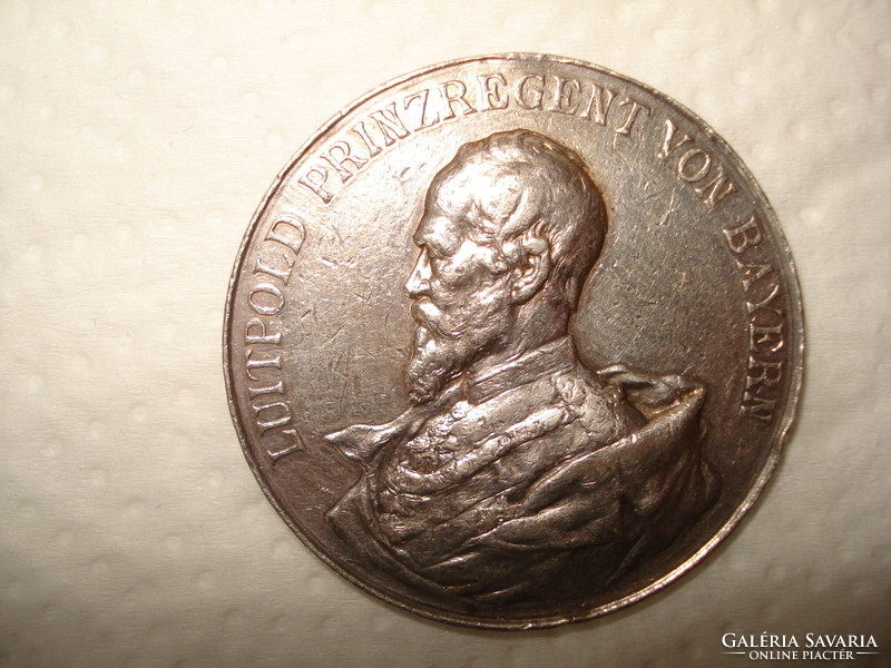 Silver medal of the Duke of Bavaria 1895. With the scene of the battle of 1870/71.