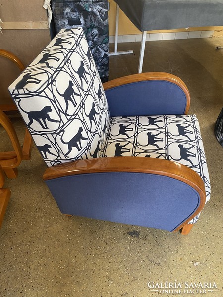 Refurbished designer art deco armchairs