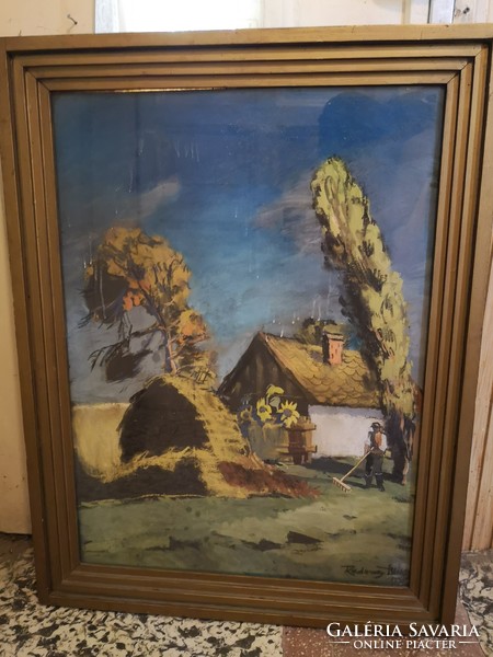 A large painting of Miklós Radnay-Rózsay