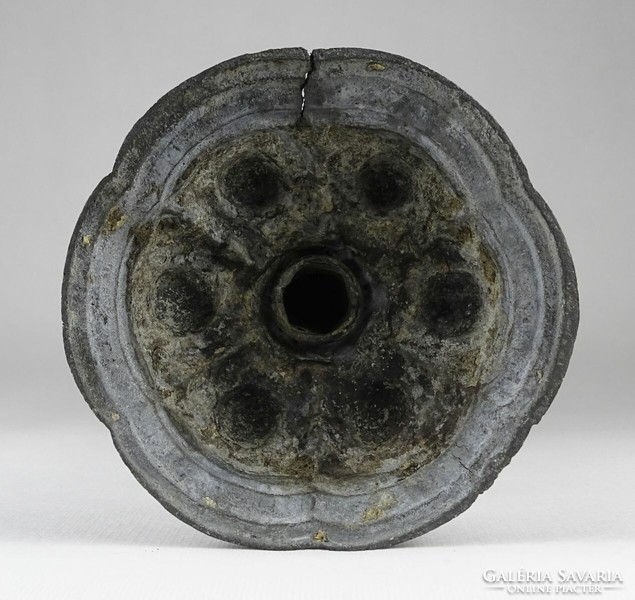 1N398 Antik spiáter talpas petróleumlámpa 51.5 cm