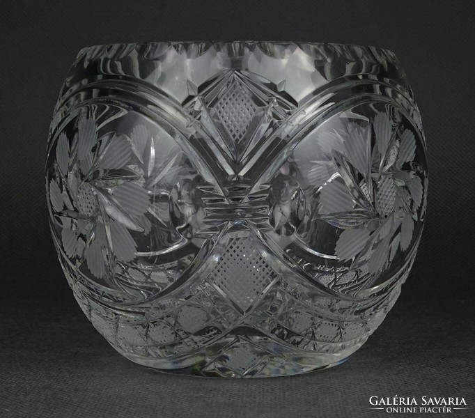 1N405 old crystal ball vase 10.5 Cm