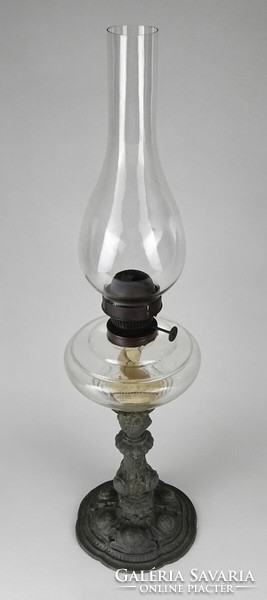 1N398 antique kerosene lamp with spiater base 51.5 Cm