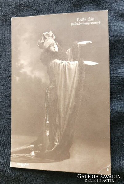Zsza Fedák sari prima donna actress heart artist marble bride forest era photo sheet 1917