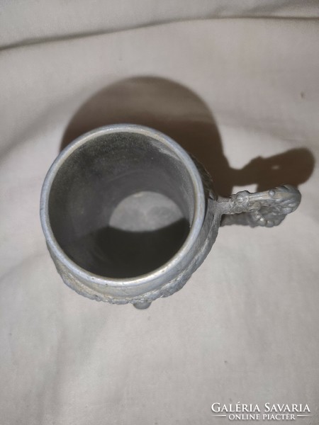 Tin cup, small jar, 4 cm in diameter, 8 cm high