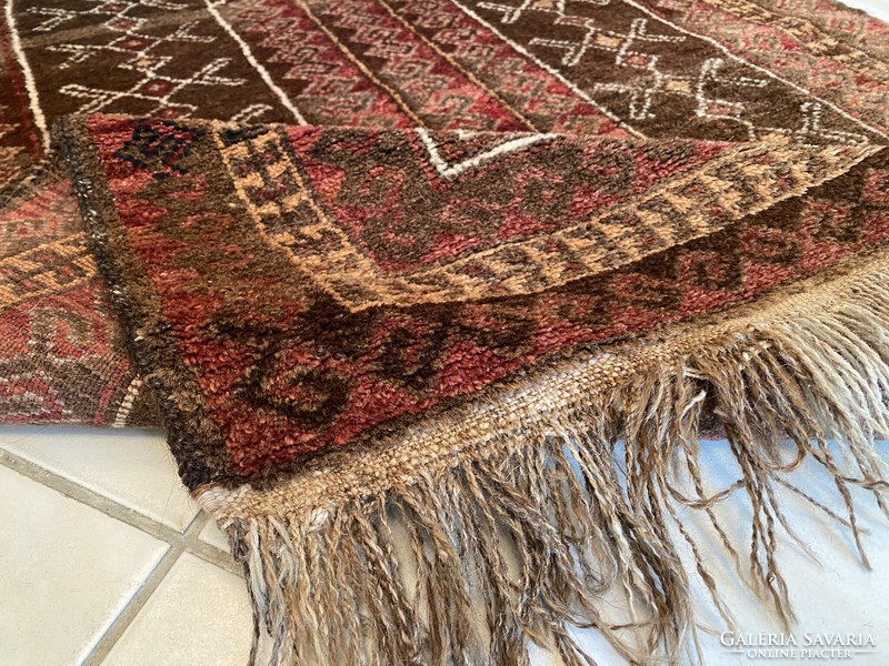 Antique nomadic Afghan Baluchi prayer rug 90x150