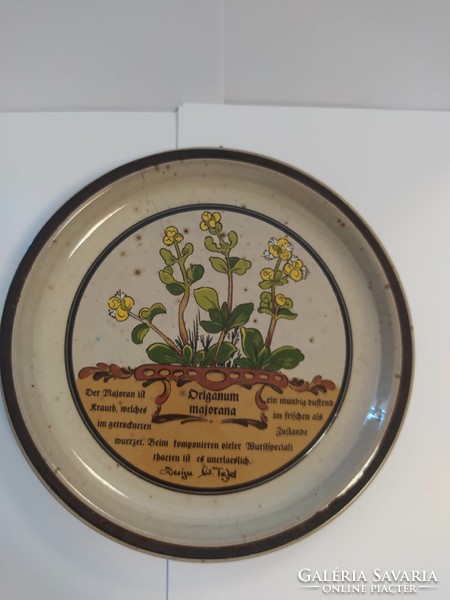 Herbal ceramic decorative plate