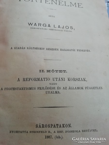 Warga Lajos A Keresztény Egyház történelme 1887