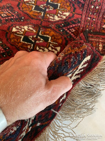 Semi antique Turkmen tekke carpet 85x110