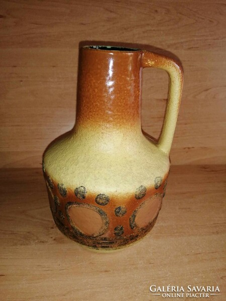 German craftsman ceramic vase with handles - 19 cm high - (26/d)