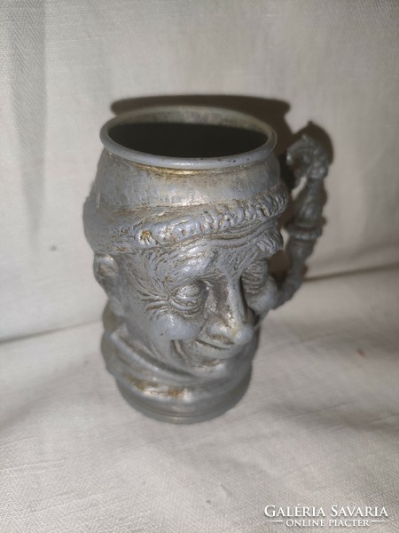 Tin cup, small jar, 4 cm in diameter, 8 cm high