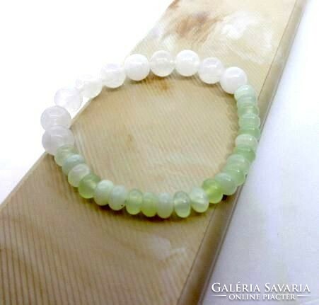 Jade two-tone bracelet