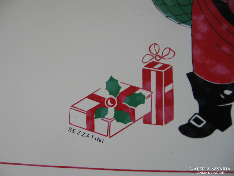 Retro Santa melamine tray with sezzatini mark