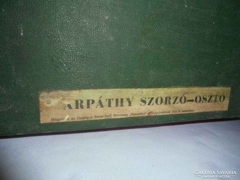 Régi "Kárpáthy szorzó-osztó" - 1950-es évek mechanikus tekerős számológépe