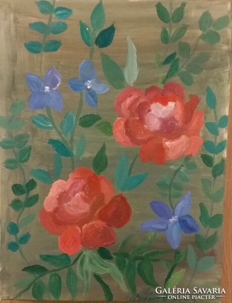Virágok című festmény