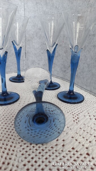 Beautiful Italian Luigi Barmioli crystal glass set (0.5dl), marked, 6 pieces,