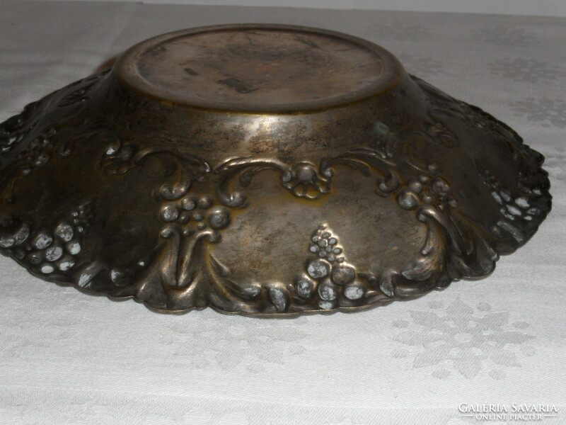 Old metal bowl serving