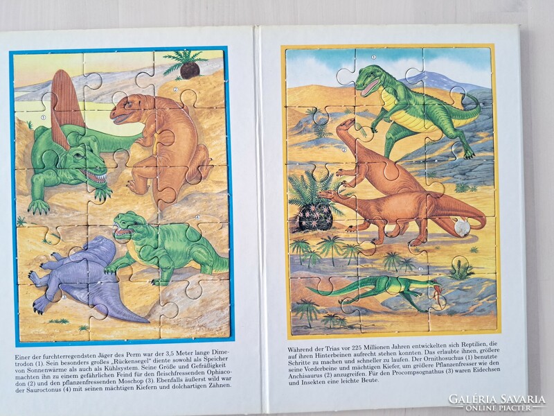 Dinosaurier - dinoszauruszos német nyelvű puzzle könyv