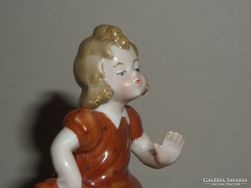 Antique, old bertram porcelain figurine, nipple