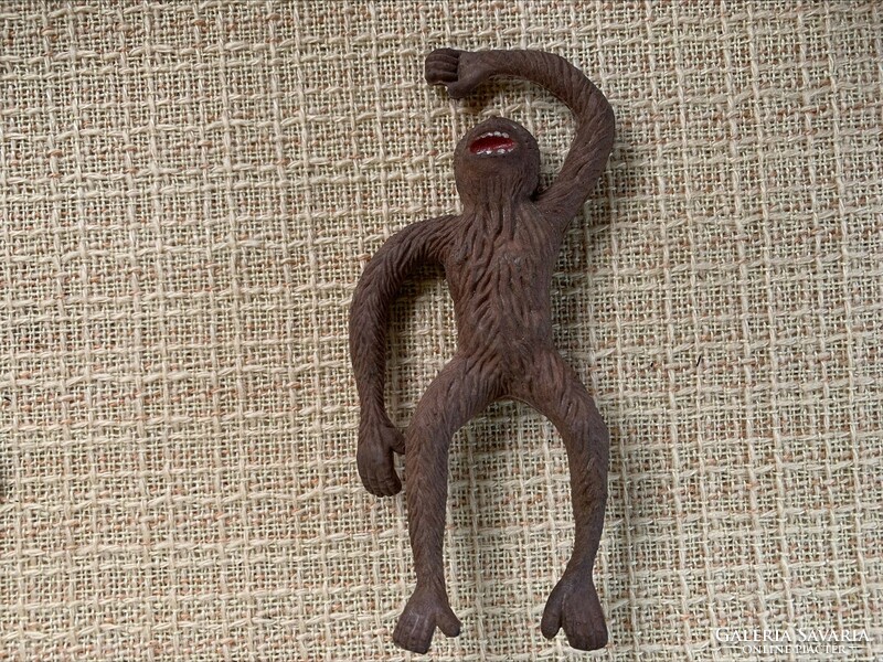 Retro gumi King Kong orangután, trafikárú, 19 cm.
