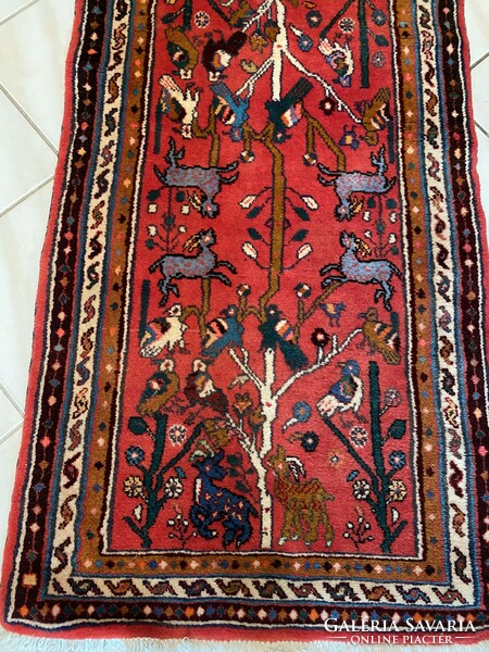 Kézi Iráni Madaras Perzsaszőnyeg 75x140