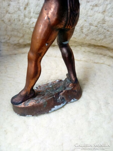 Bronzírozott római katona szobor