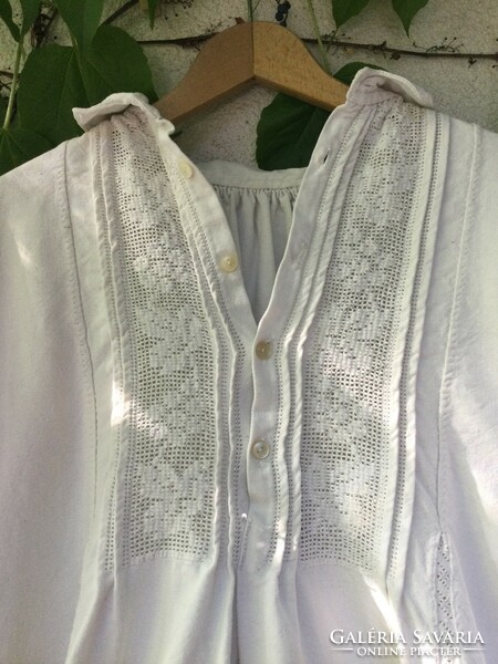 Beautiful ethnographic strong linen shirt nightgown dress.
