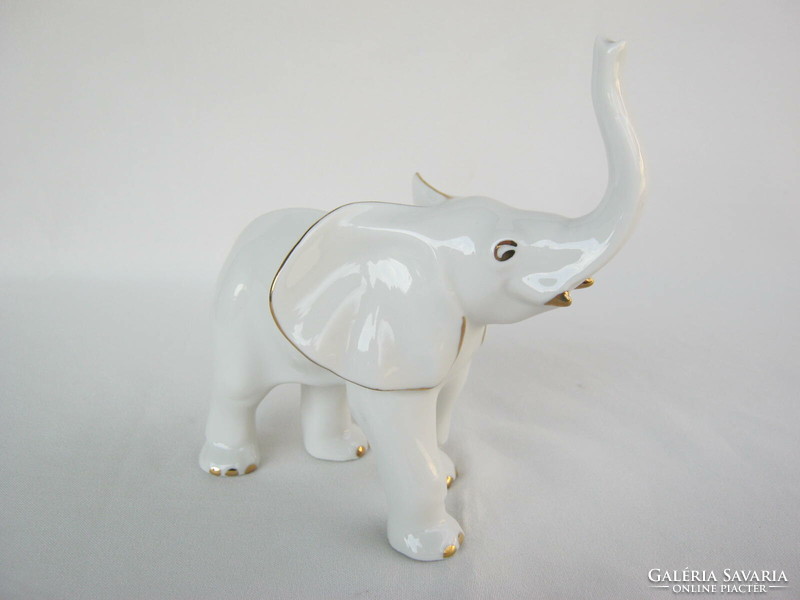 Retro ... Aquincum porcelain figurine nipp elephant 15 cm