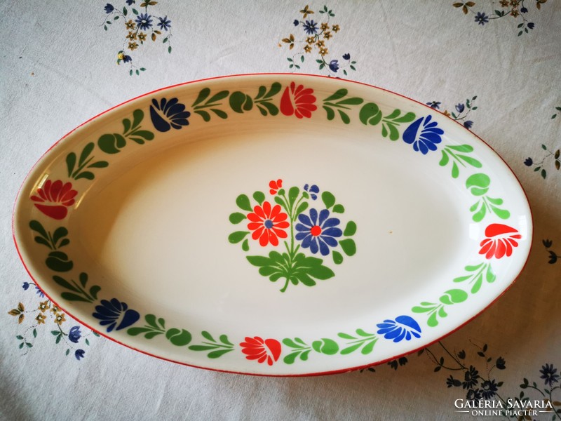 Alföldi magyaros mintás ovális porcelán főzelékes tányér. Ritka