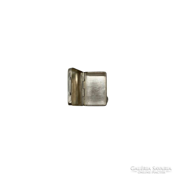 Small antique silver medicine box - m1431