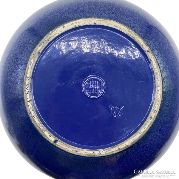Kék Zsolnay kaspó 1910 - M1427