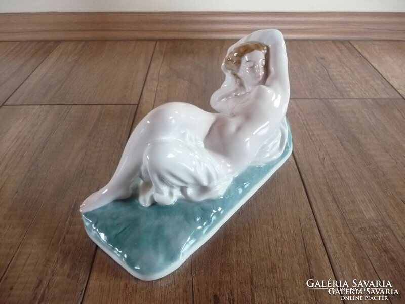 Antique zsolnay lying nude
