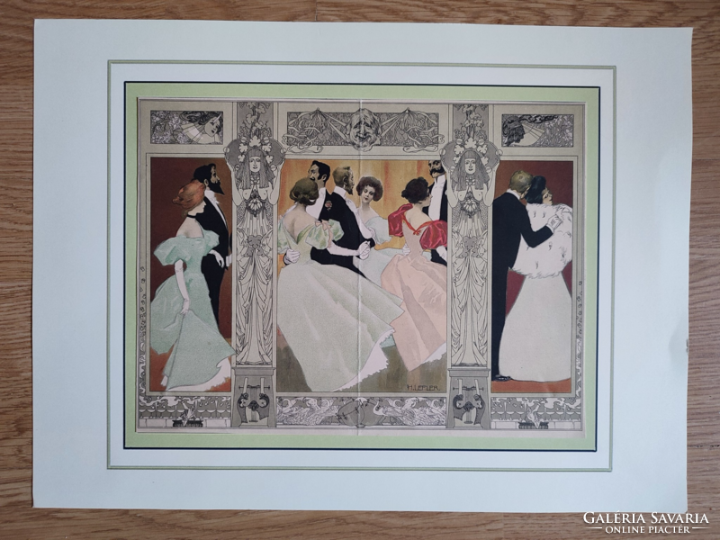 Heinrich Lefler (1863-1919): the dance (triptych)