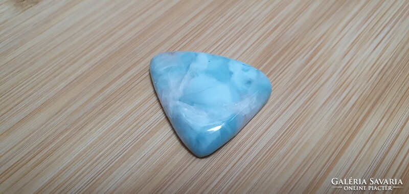 42 carat triangular larimar.