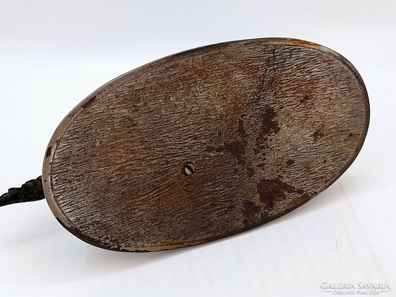 Antik bronz, réz kutya ajtókopogtató, 18 cm