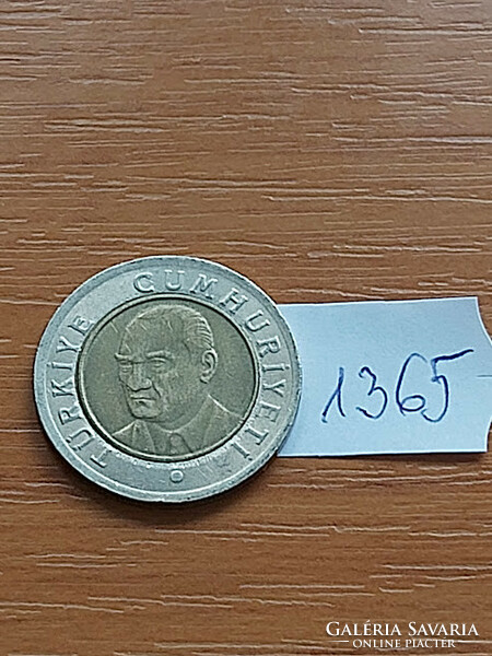 Turkish 1 lira 2005 bimetal 1365.