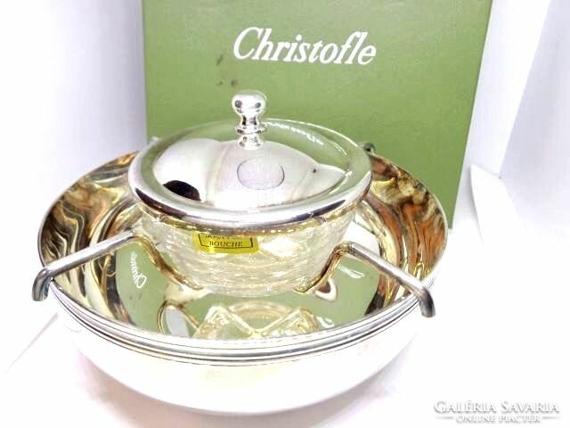 Christofle silver-plated caviar serving in its original box