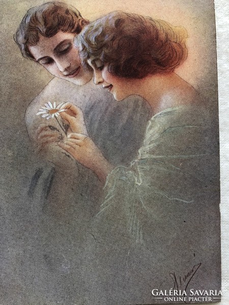 Antik, régi képeslap -  Postatiszta                      -6.
