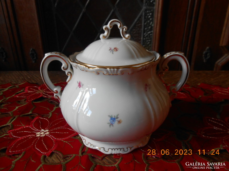 Zsolnay small flower patterned sugar bowl for tea set