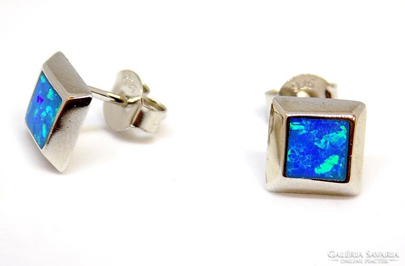 Silver earrings with opal stones (zal-ag112385)