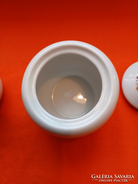 Alföldi porcelain canteen pattern sugar bowl and salt shaker