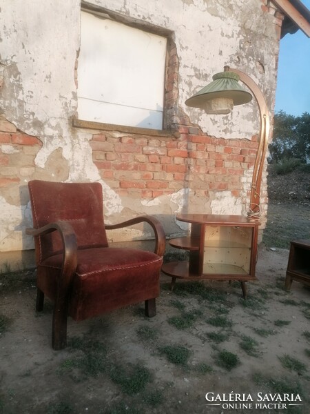 Art deco floor lamp with bar cabinet for sale! Floor lamp with bent stem cabinet for sale! Old retro