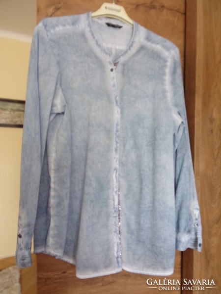 Light blue denim blouse