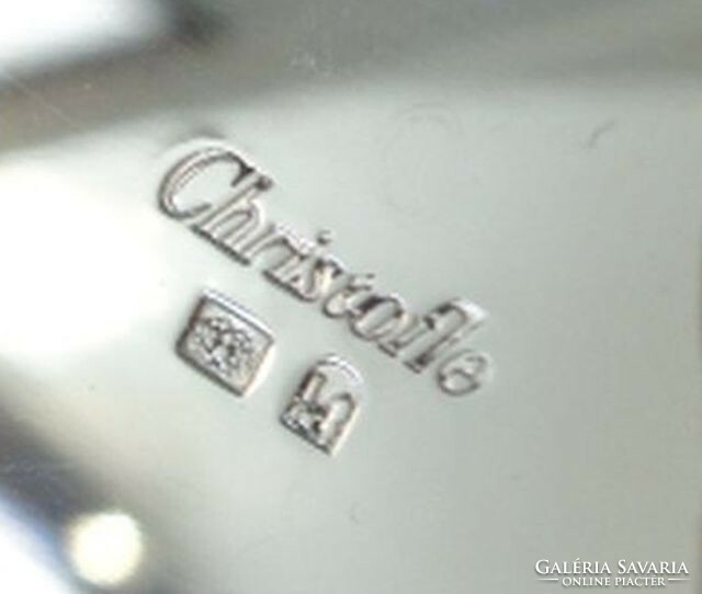 CHRISTOFLE ezüstözött kaviár tálaló eredeti dobozában