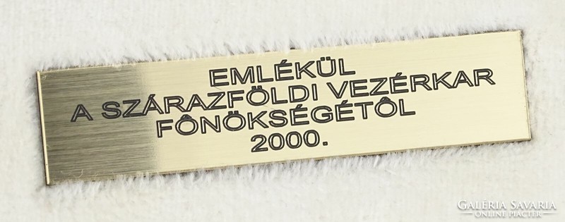 1N469 Magyar Honvédség Szárazföldi Vezérkar bronz plakett díszdobozban