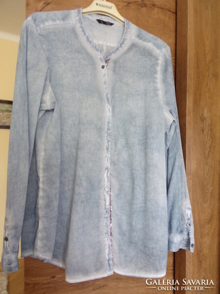 Light blue denim blouse